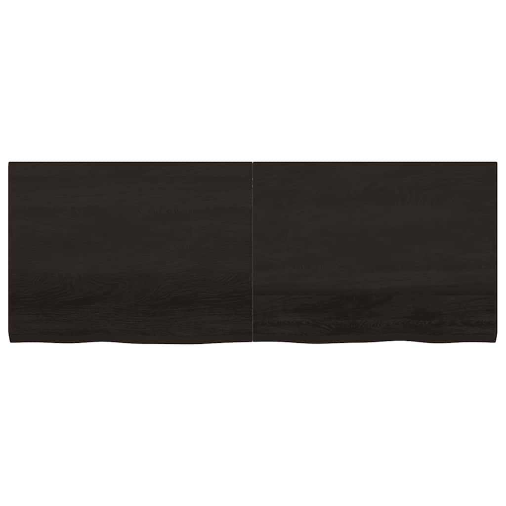 Vidaxx plan de lavabo 160x60x (2-4) cm bois massif traité marron foncé