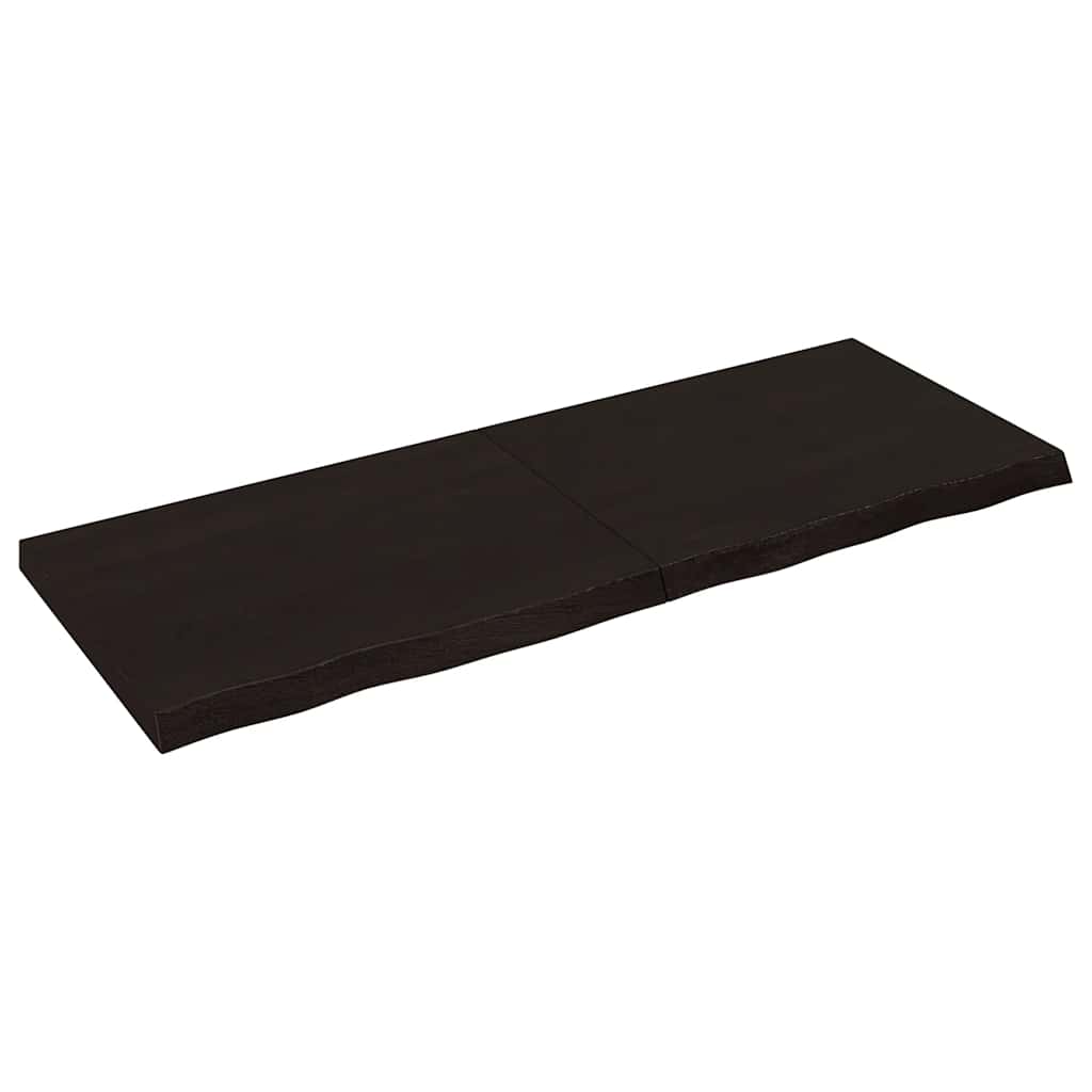 Vidaxx plan de lavabo 160x60x (2-6) cm bois massif traité marron foncé
