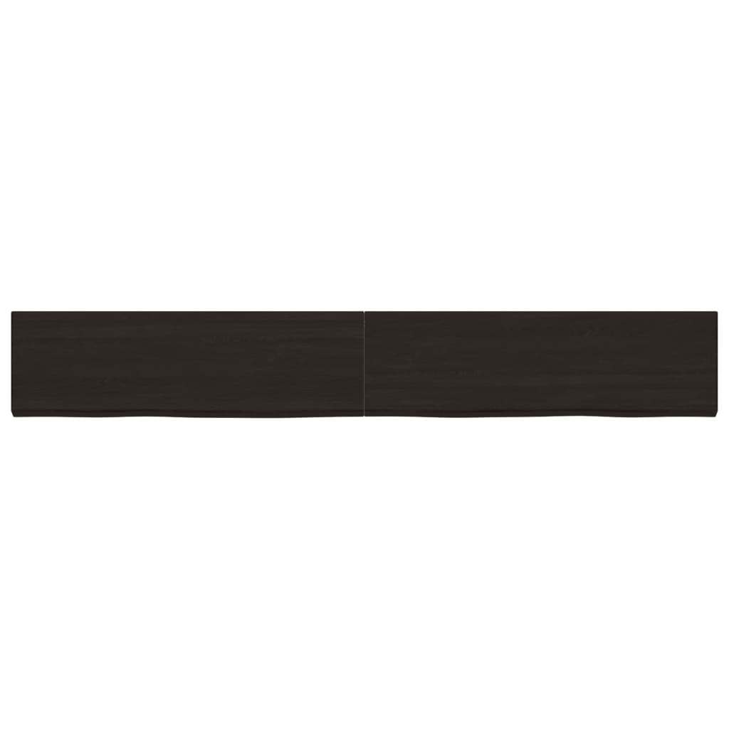 VidaXL Plan de lavabo 200x30x (2-4) cm bois massif traité brun foncé
