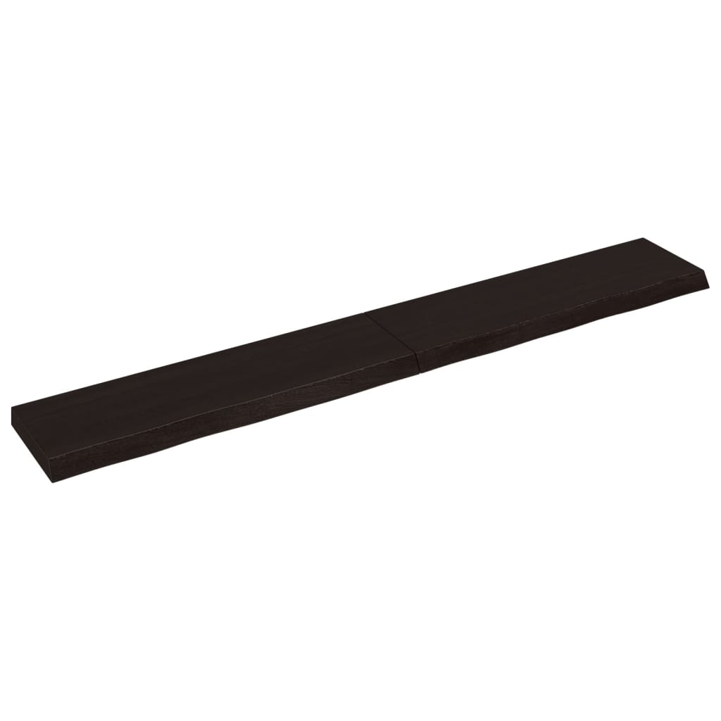 Vidaxx plan de lavabo 200x30x (2-6) cm bois massif traité marron foncé