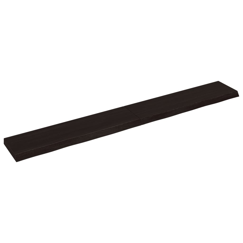 Vidaxx plan de lavabo 220x30x (2-6) cm bois massif traité marron foncé