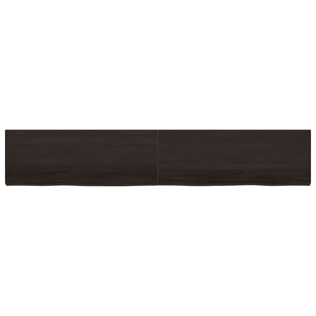Vidaxx plan de lavabo 220x40x (2-6) cm bois massif traité marron foncé