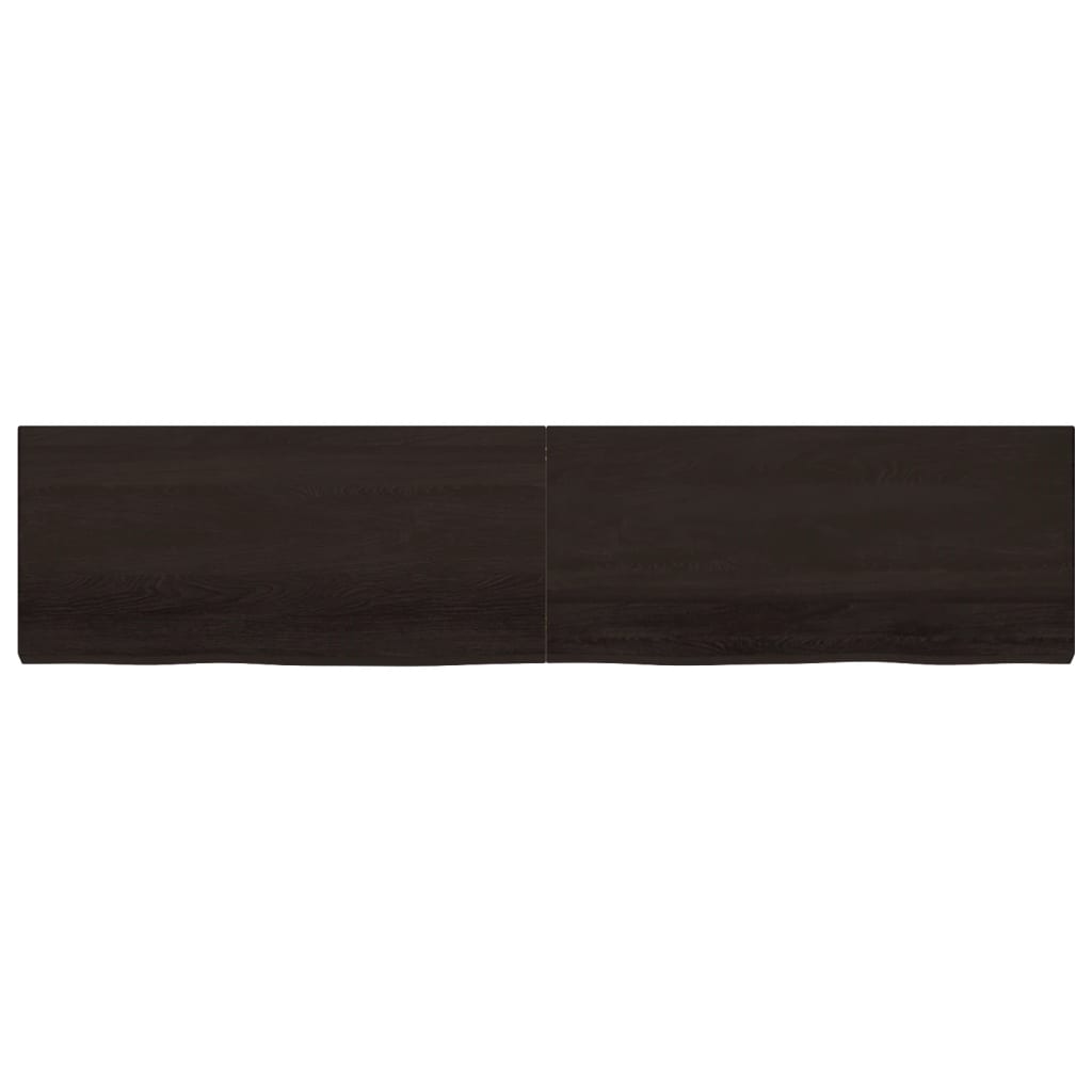 Vidaxx plan de lavabo 220x50x (2-6) cm bois massif traité marron foncé