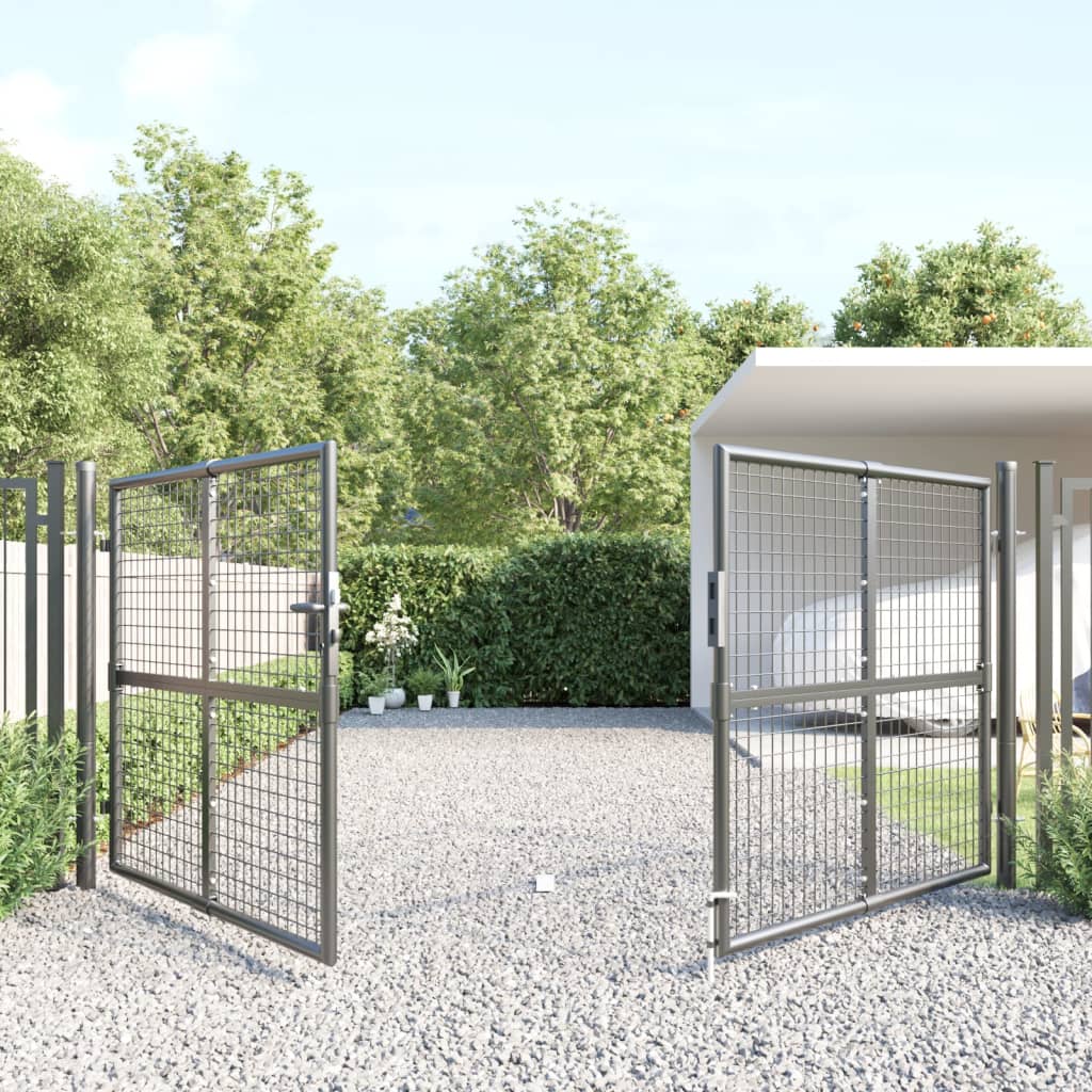 VidaXL Portail grillage 300x175 cm acier anthracite