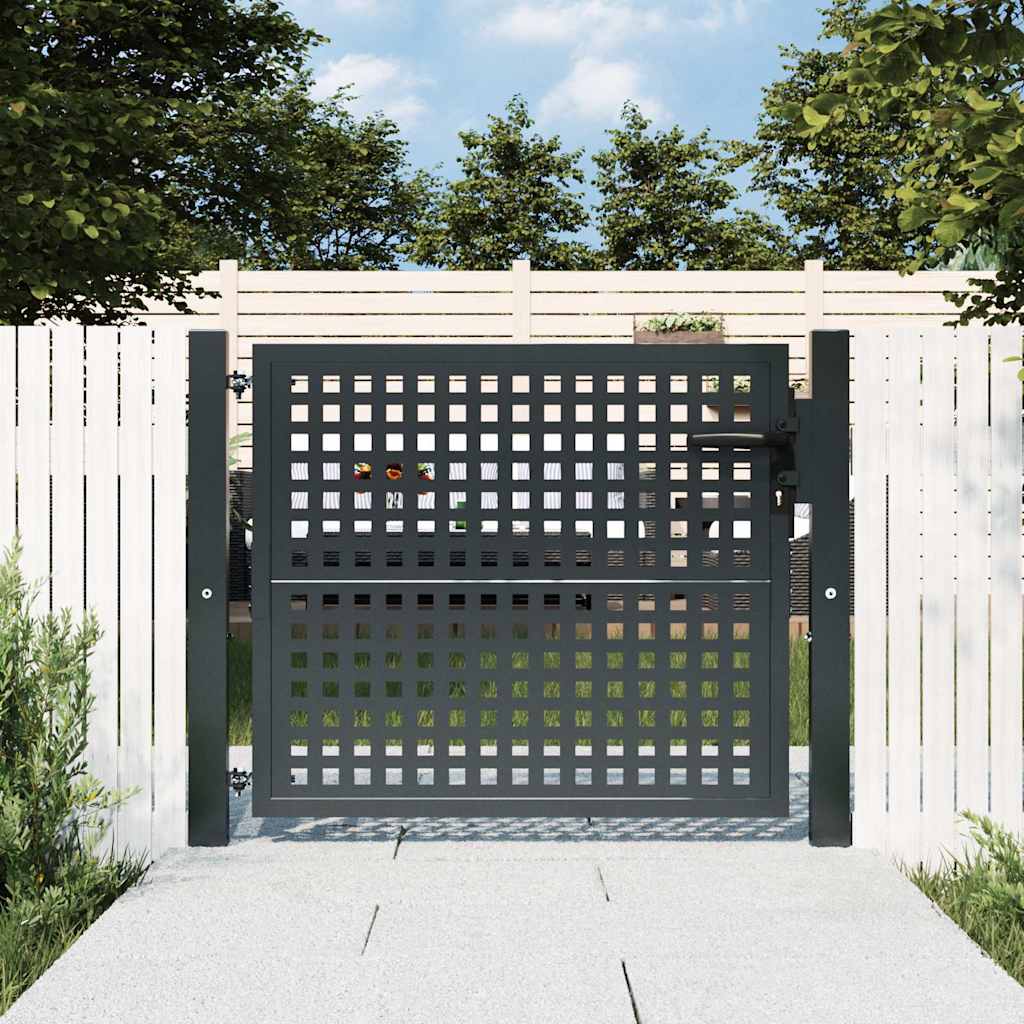 VidaXL Portail 105x125 cm acier anthracite