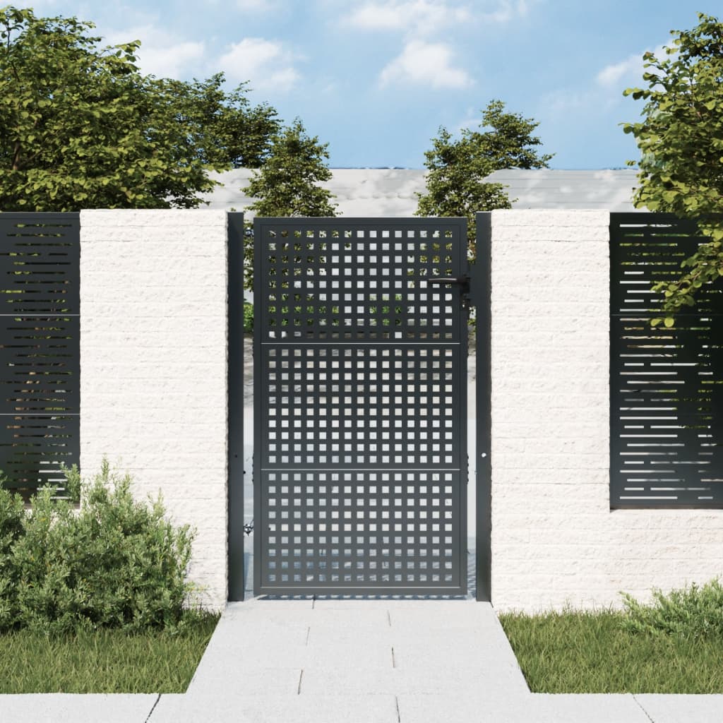 VidaXL Portail 105x200 cm acier anthracite