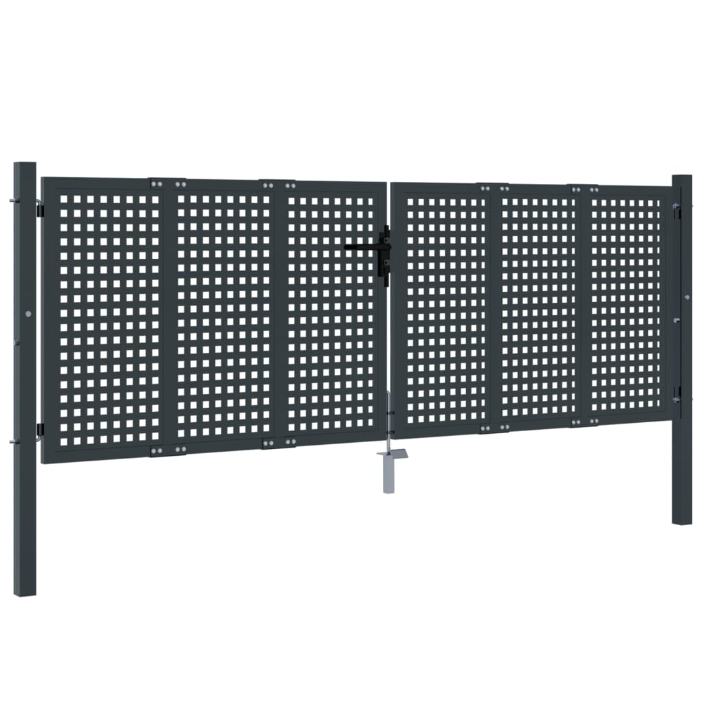 VidaXL Portail 300x125 cm acier anthracite