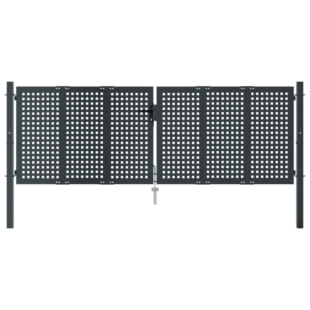 VidaXL Portail 300x125 cm acier anthracite