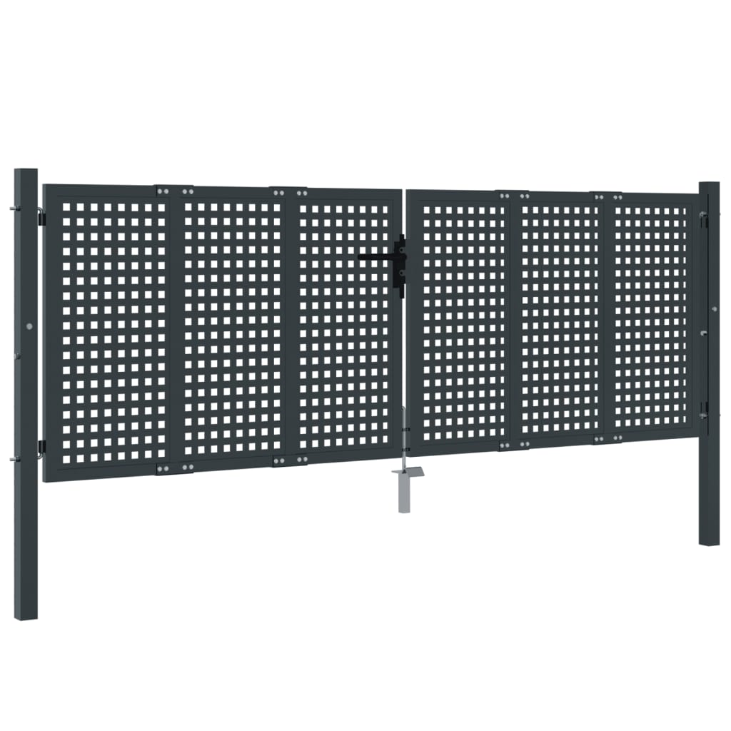 VidaXL Portail 300x150 cm acier anthracite