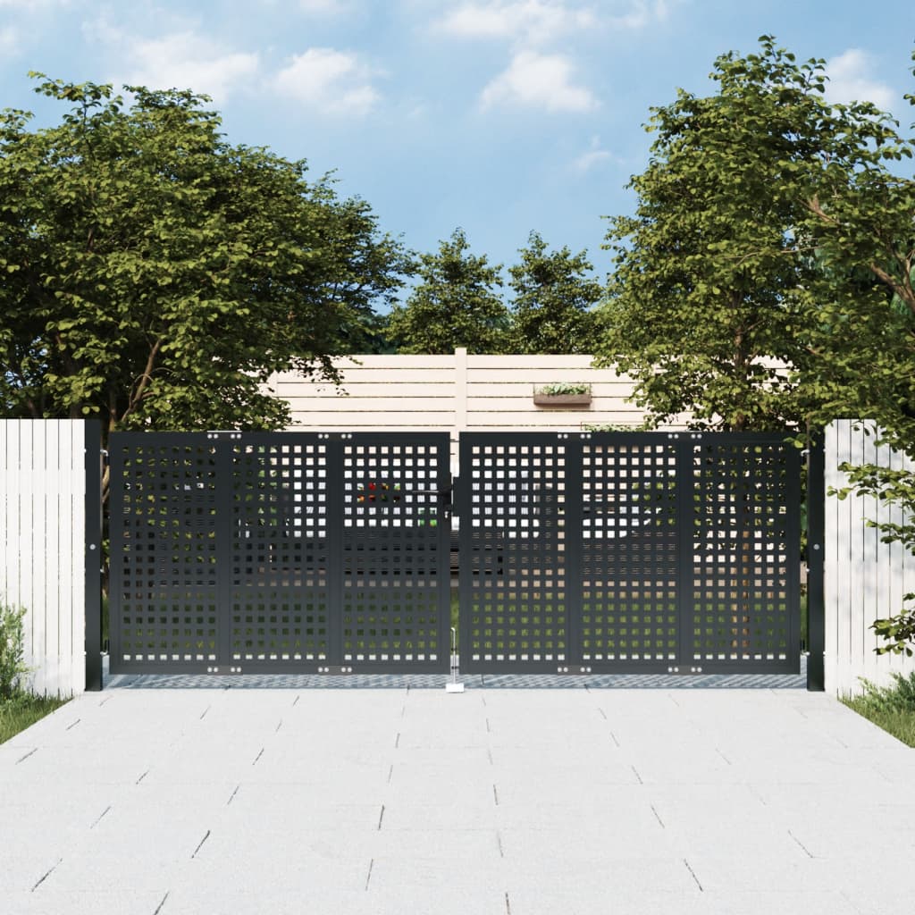 VidaXL Portail 300x150 cm acier anthracite