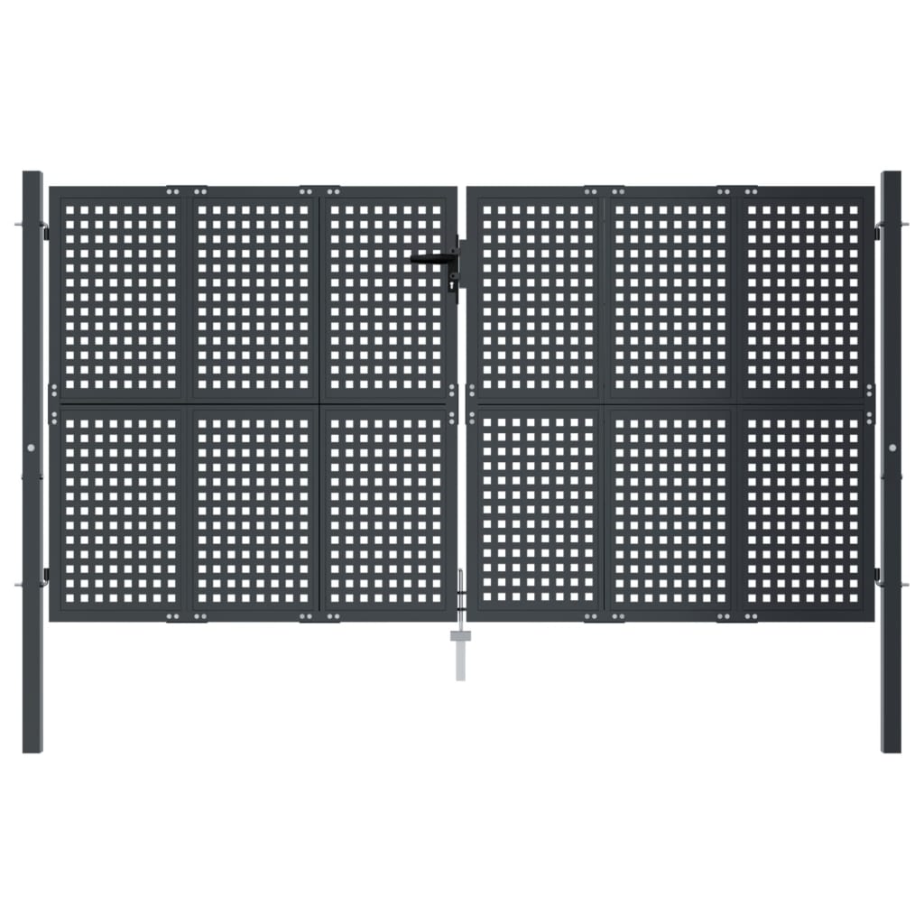 VidaXL Portail 300x175 cm acier anthracite