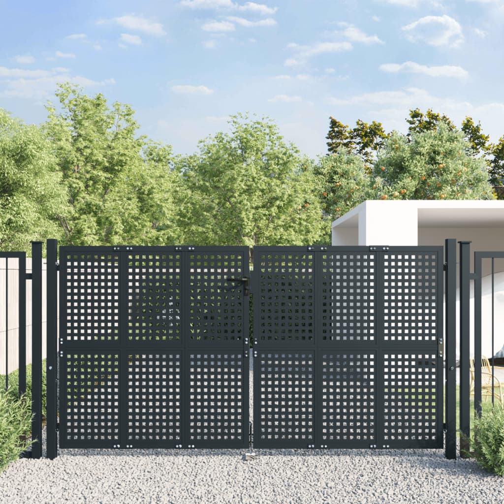 VidaXL Portail 300x175 cm acier anthracite