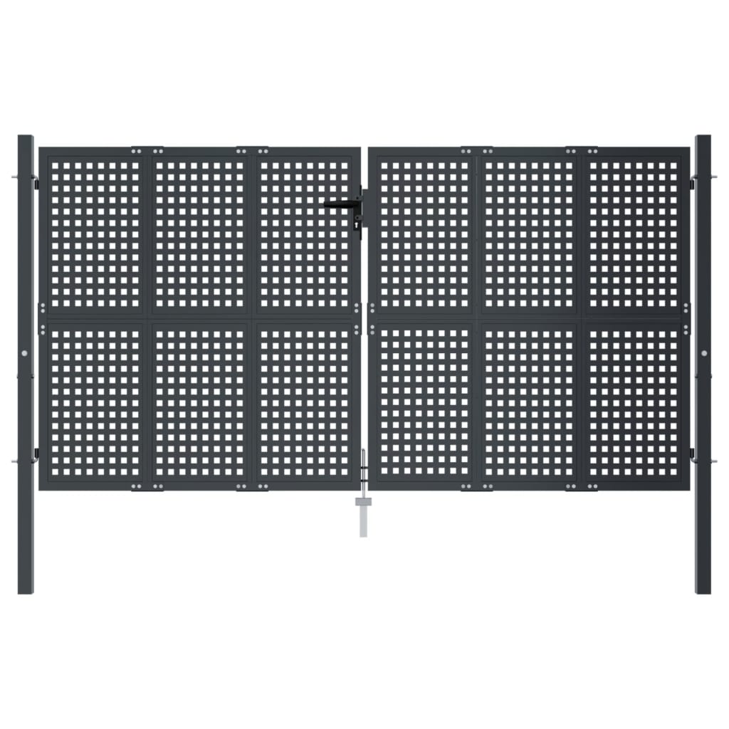 VidaXL Portail 300x150 cm acier anthracite