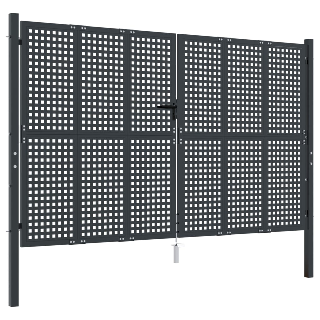 VidaXL Portail 300x175 cm acier anthracite
