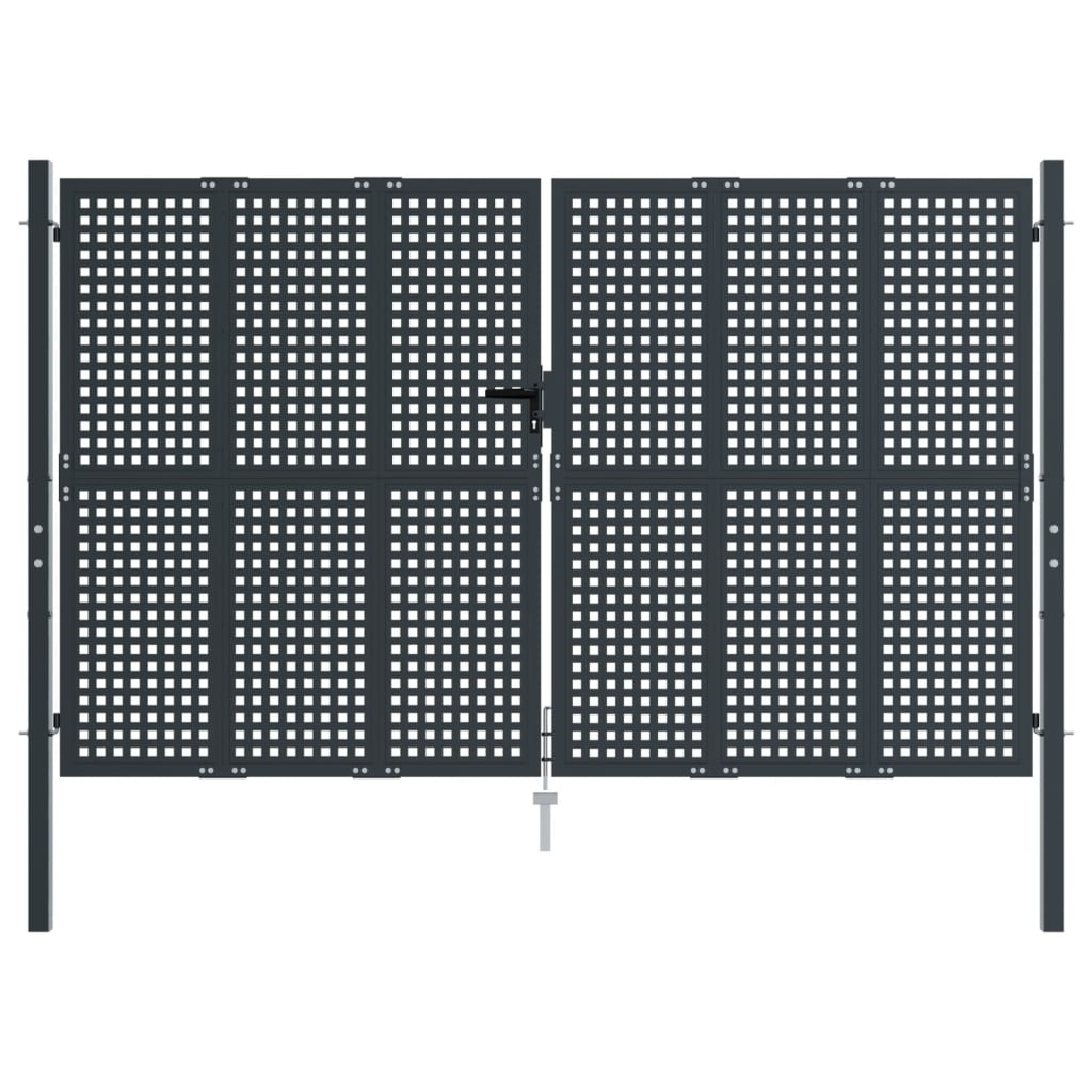 VidaXL Portail 300x175 cm acier anthracite