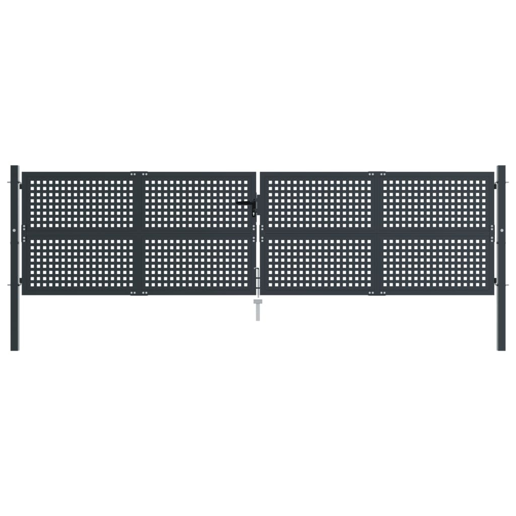 VidaXL Portail 400x125 cm acier anthracite