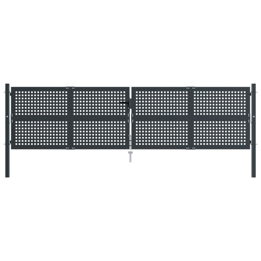 VidaXL Portail 400x150 cm acier anthracite