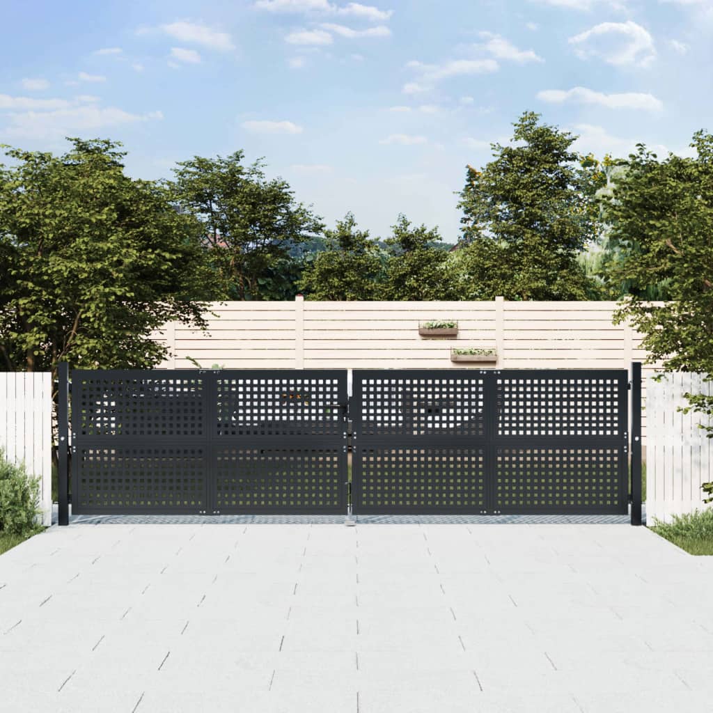 VidaXL Portail 400x150 cm acier anthracite