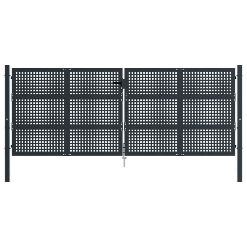 VidaXL Portail 400x175 cm acier anthracite