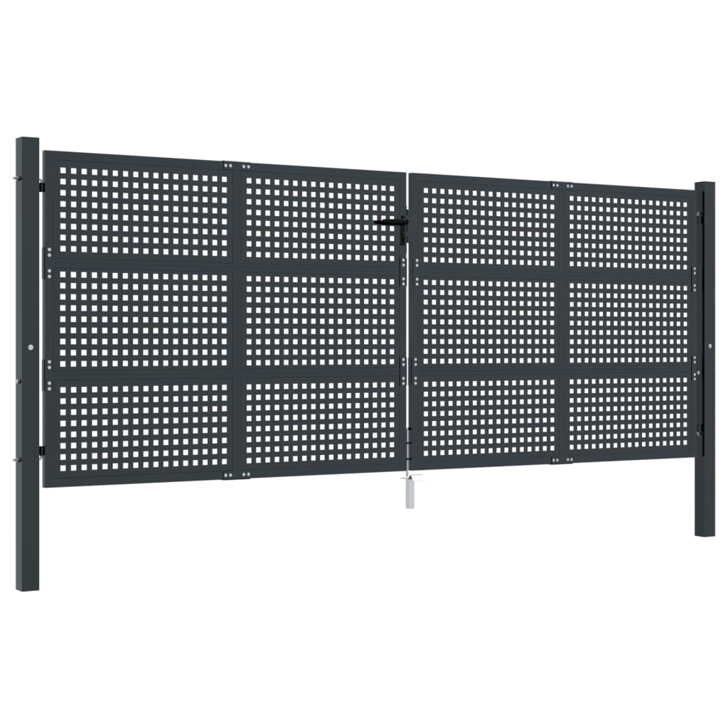 VidaXL Portail 400x200 cm acier anthracite