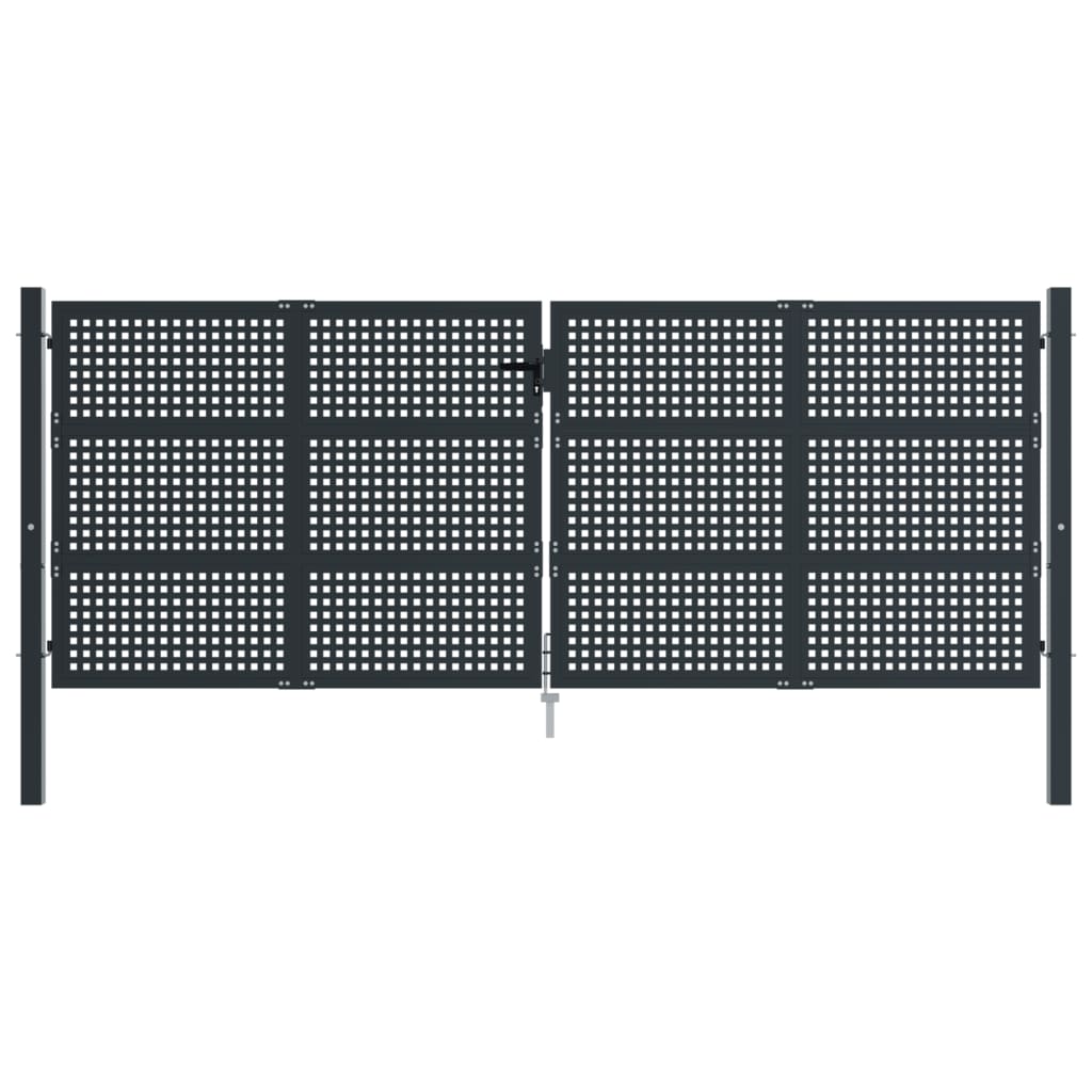 VidaXL Portail 400x200 cm acier anthracite