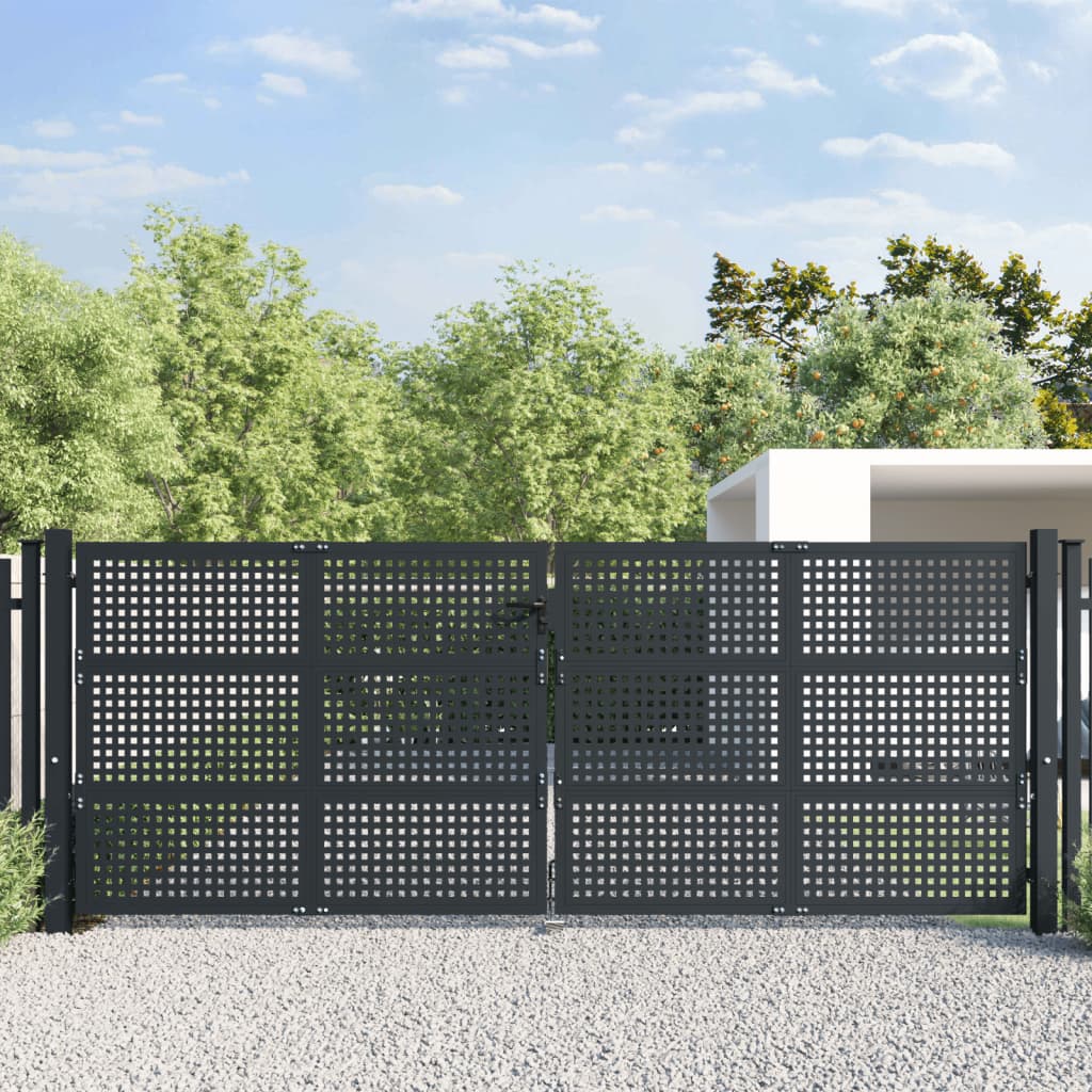 VidaXL Portail 400x200 cm acier anthracite