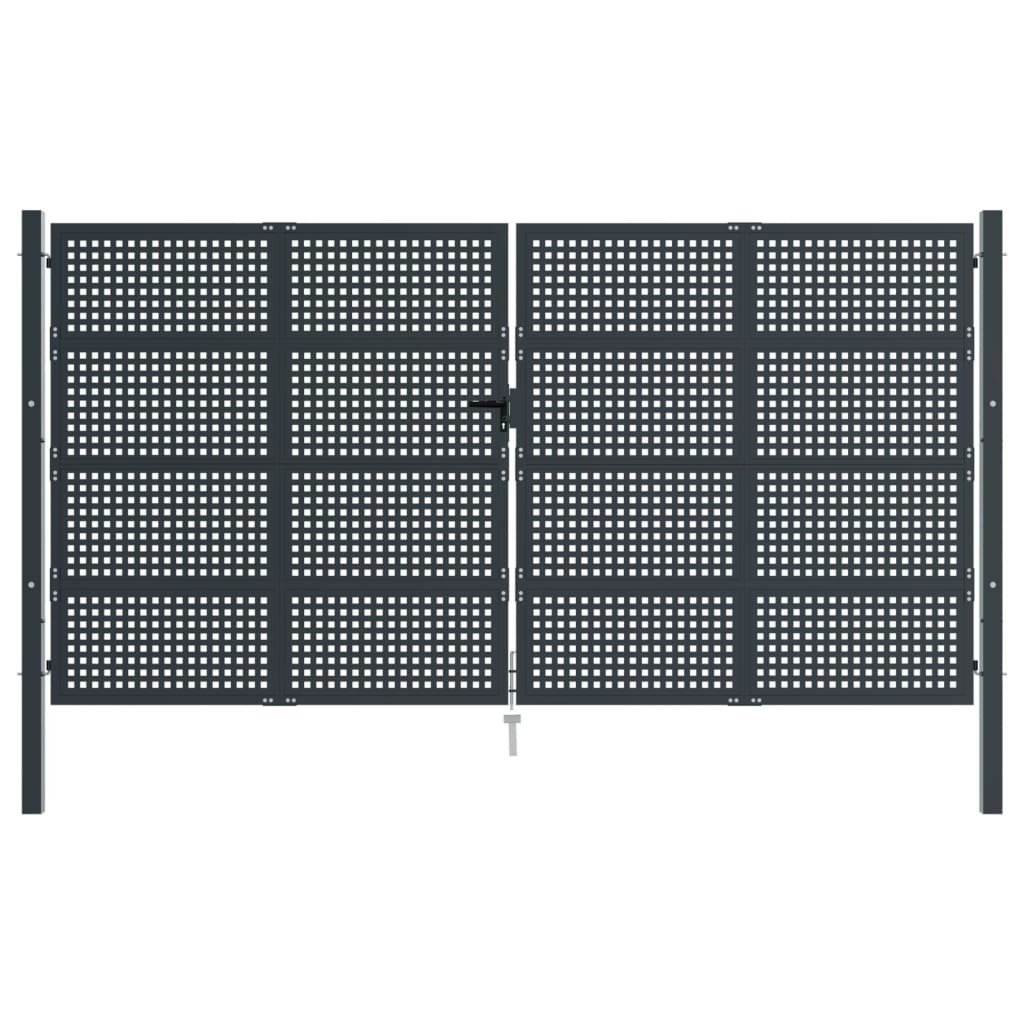 VidaXL Portail 400x225 cm acier anthracite