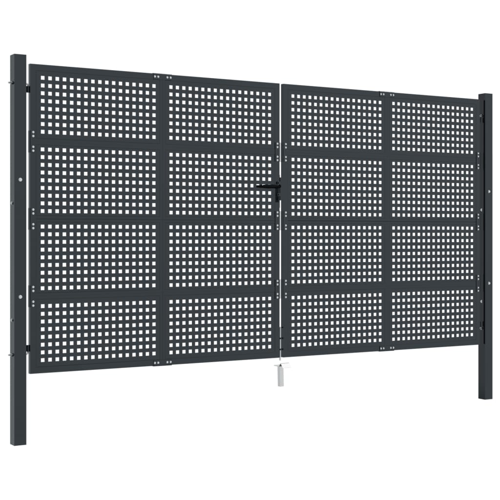 VidaXL Portail 400x250 cm acier anthracite