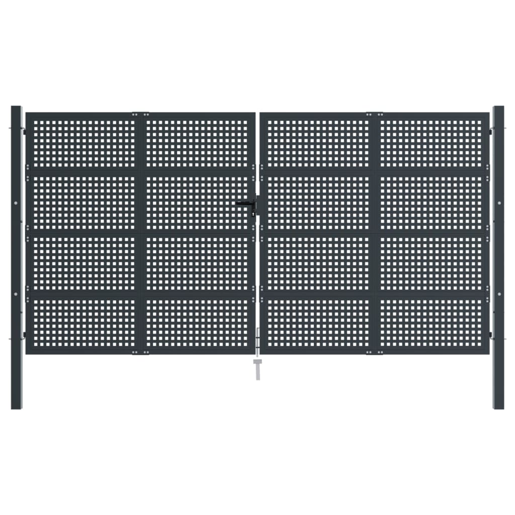 VidaXL Portail 400x250 cm acier anthracite