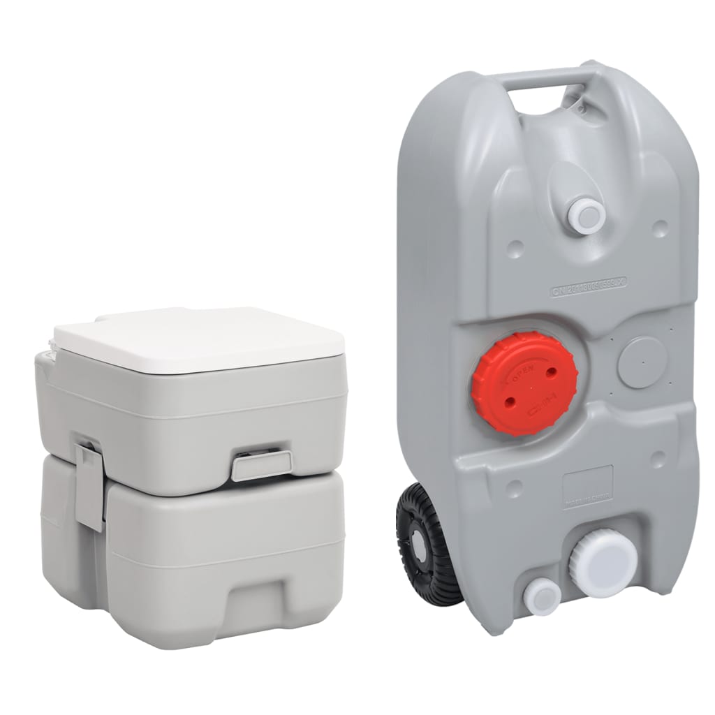 VidaXL Ensemble de toilettes et réservoir d'eau de camping portable