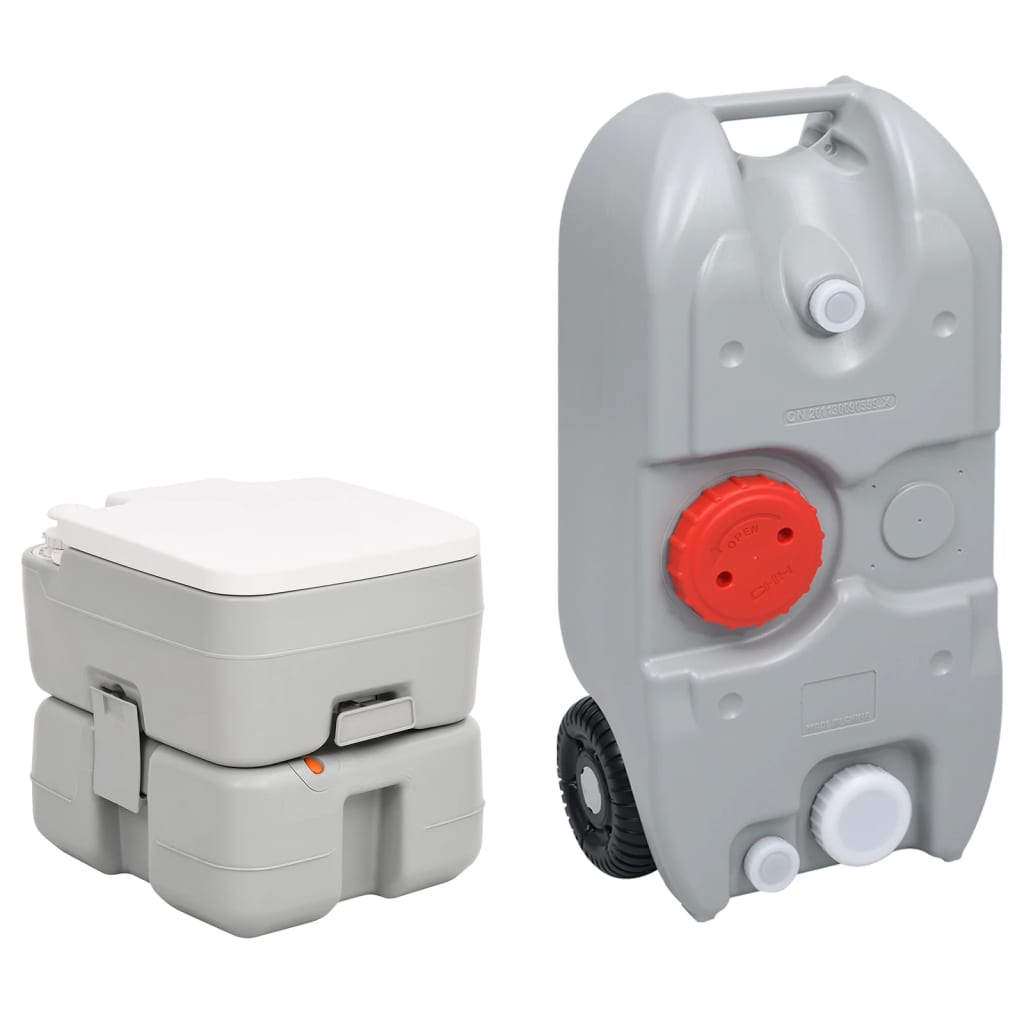 VidaXL Ensemble de toilettes et réservoir d'eau de camping portable