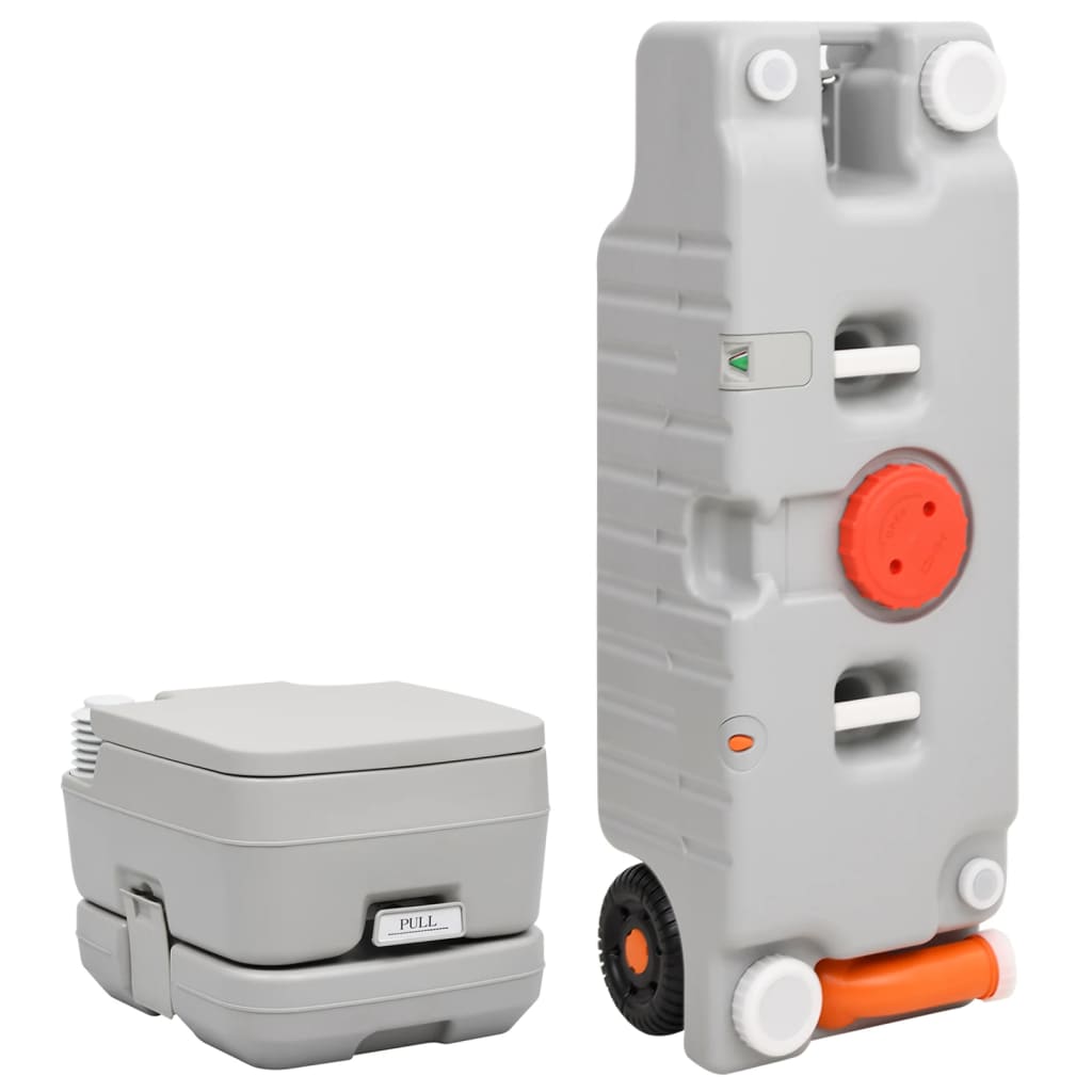 VidaXL Ensemble de toilettes et réservoir d'eau de camping portable