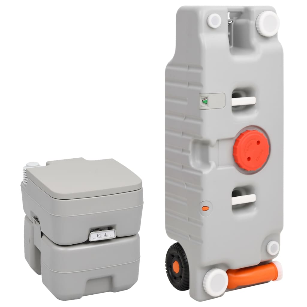 VidaXL Ensemble de toilettes et réservoir d'eau de camping portable