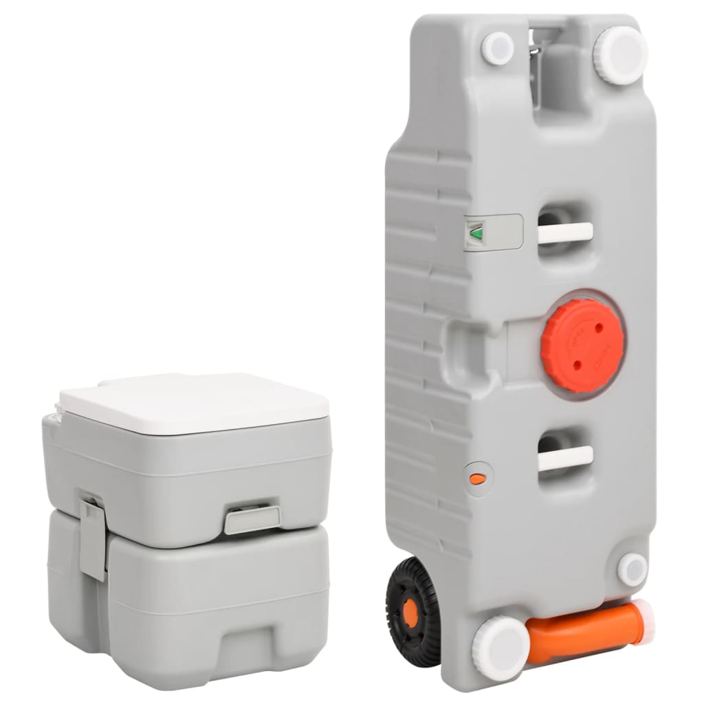 VidaXL Ensemble de toilettes et réservoir d'eau de camping portable