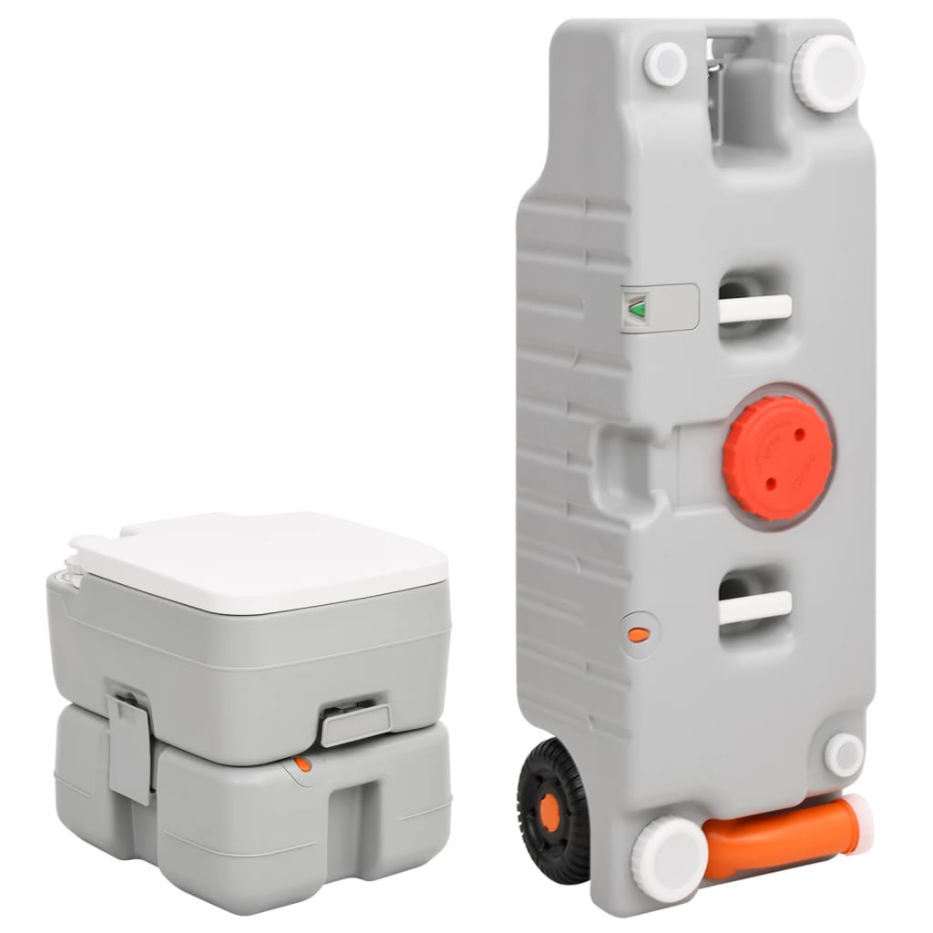 VidaXL Ensemble de toilettes et réservoir d'eau de camping portable