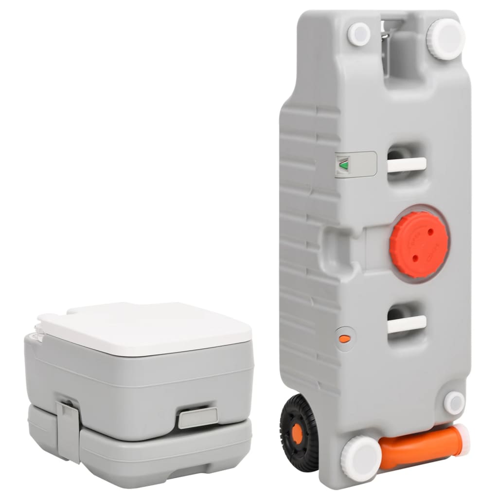 VidaXL Ensemble de toilettes et réservoir d'eau de camping portable