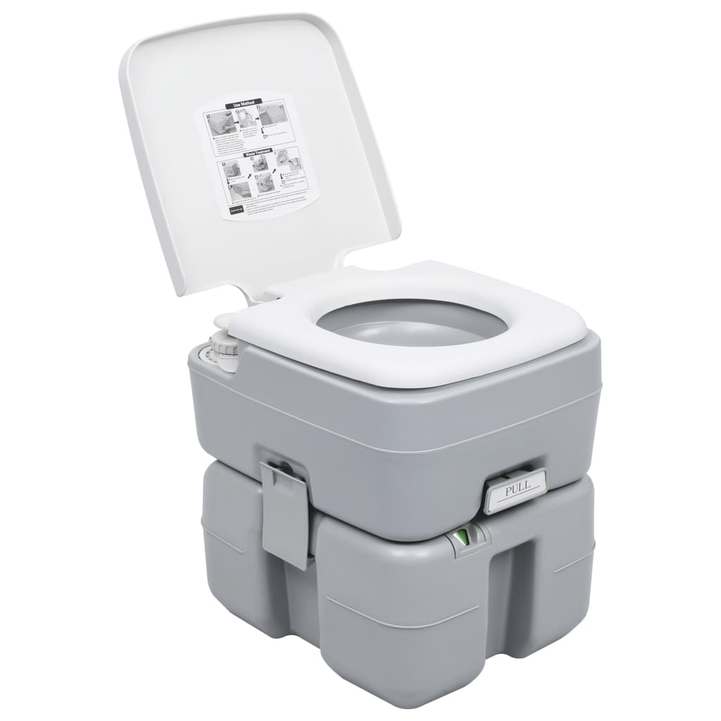 VidaXL Ensemble de toilettes et réservoir d'eau de camping portable