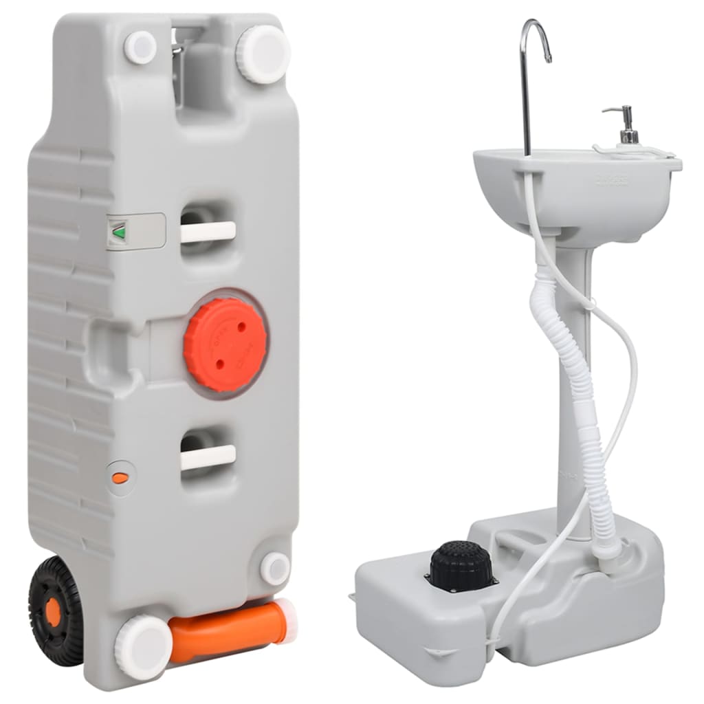 VidaXL Ensemble évier et réservoir d'eau de camping portable