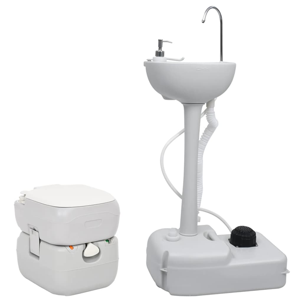 VidaXL Toilettes et lavabo de camping portables