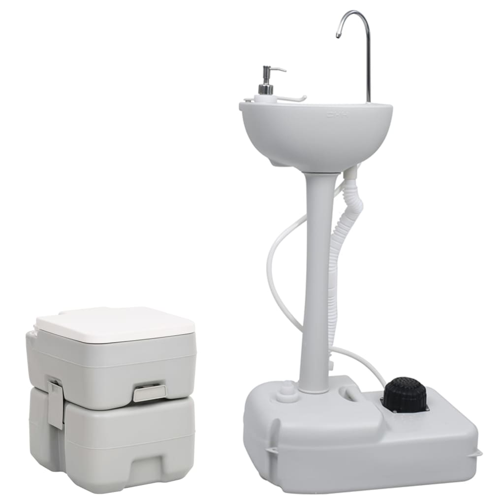VidaXL Toilettes et lavabo de camping portables