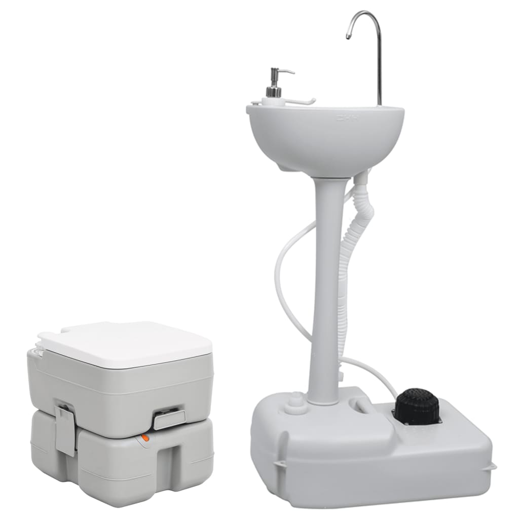 VidaXL Toilettes et lavabo de camping portables