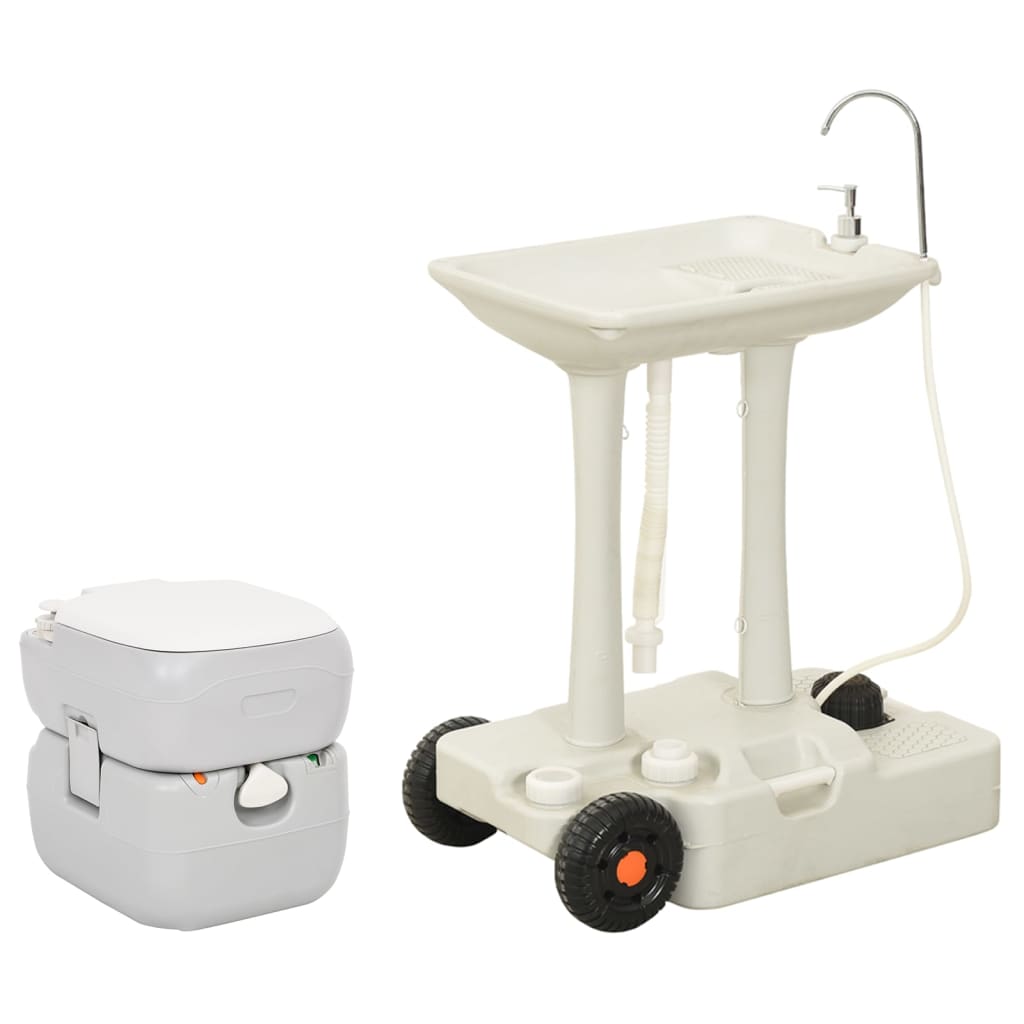 VidaXL Toilettes et lavabo de camping portables