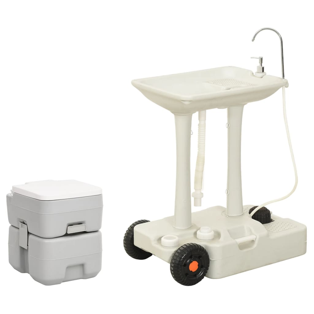 VidaXL Toilettes et lavabo de camping portables