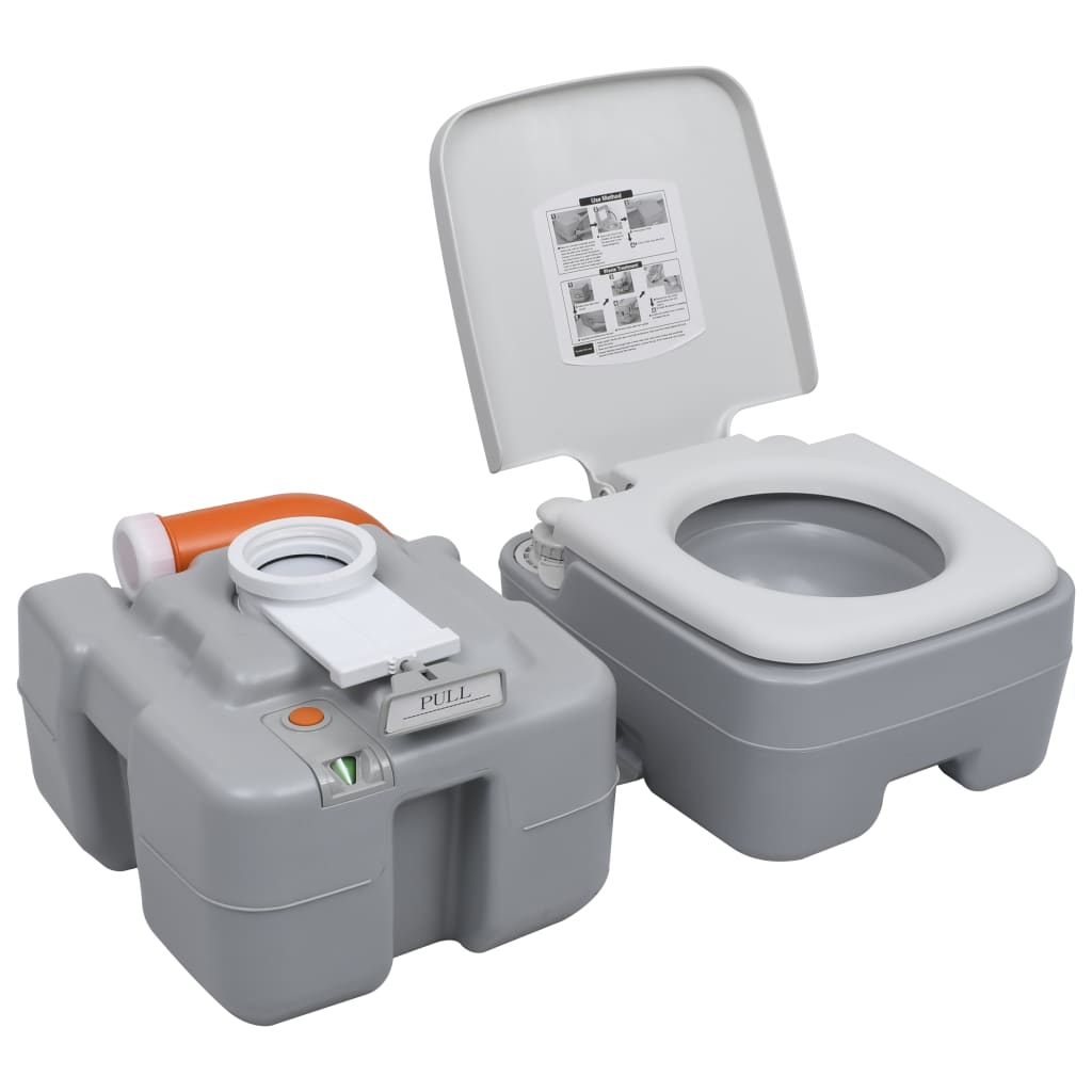 VidaXL Toilettes et lavabo de camping avec réservoir d'eau