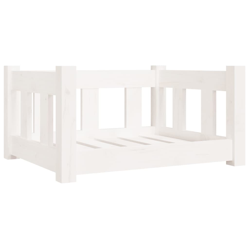 Vidaxl Dog Basket 55.5x45.5x28 cm Pine solide blanc