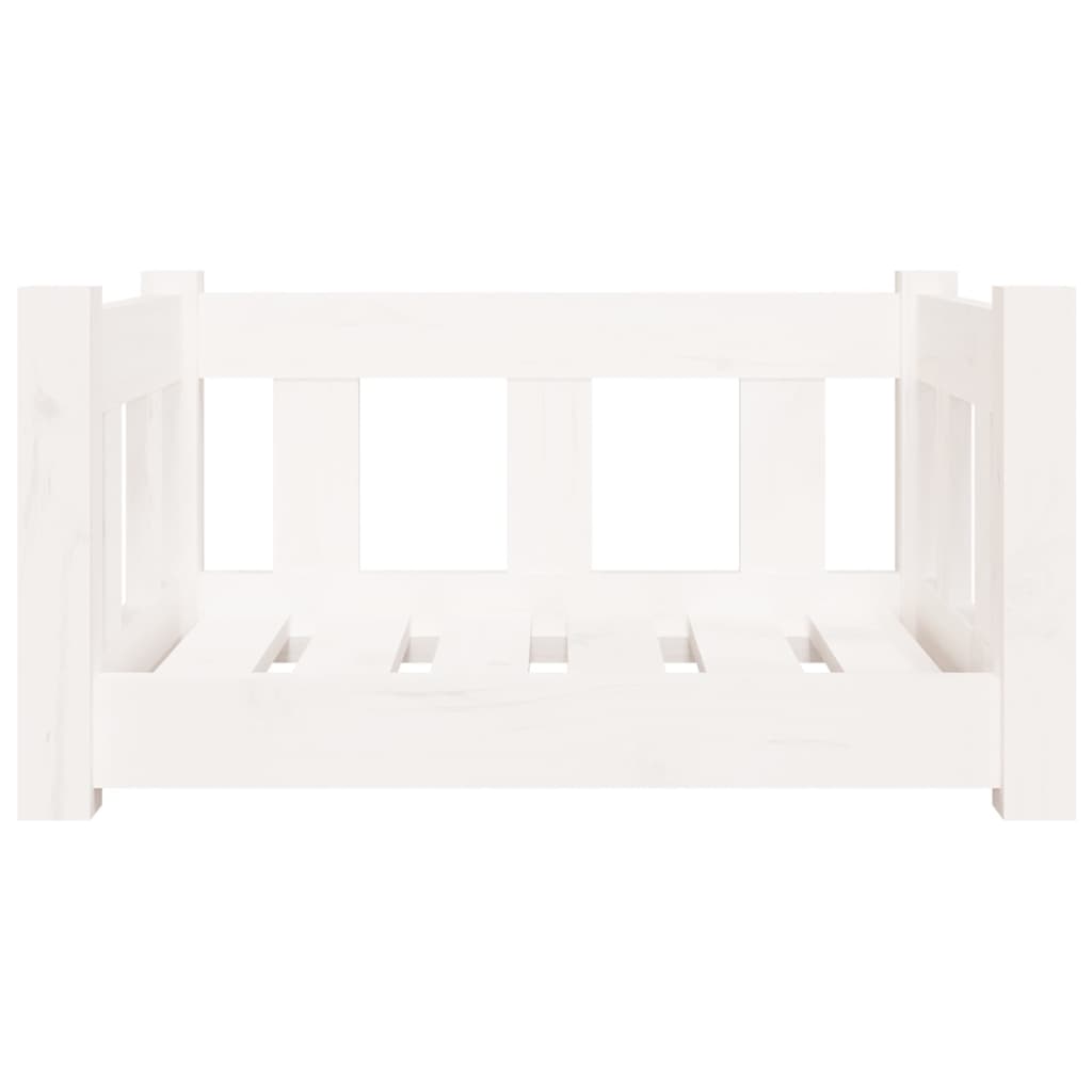 Vidaxl Dog Basket 55.5x45.5x28 cm Pine solide blanc