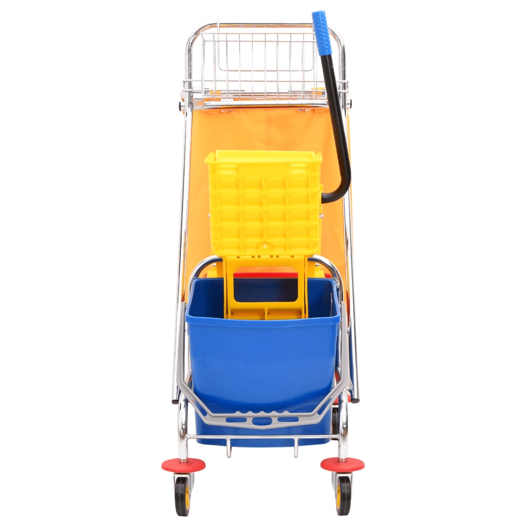 VidaXL Chariot de ménage avec seaux et essoreuse PP et tissu oxford