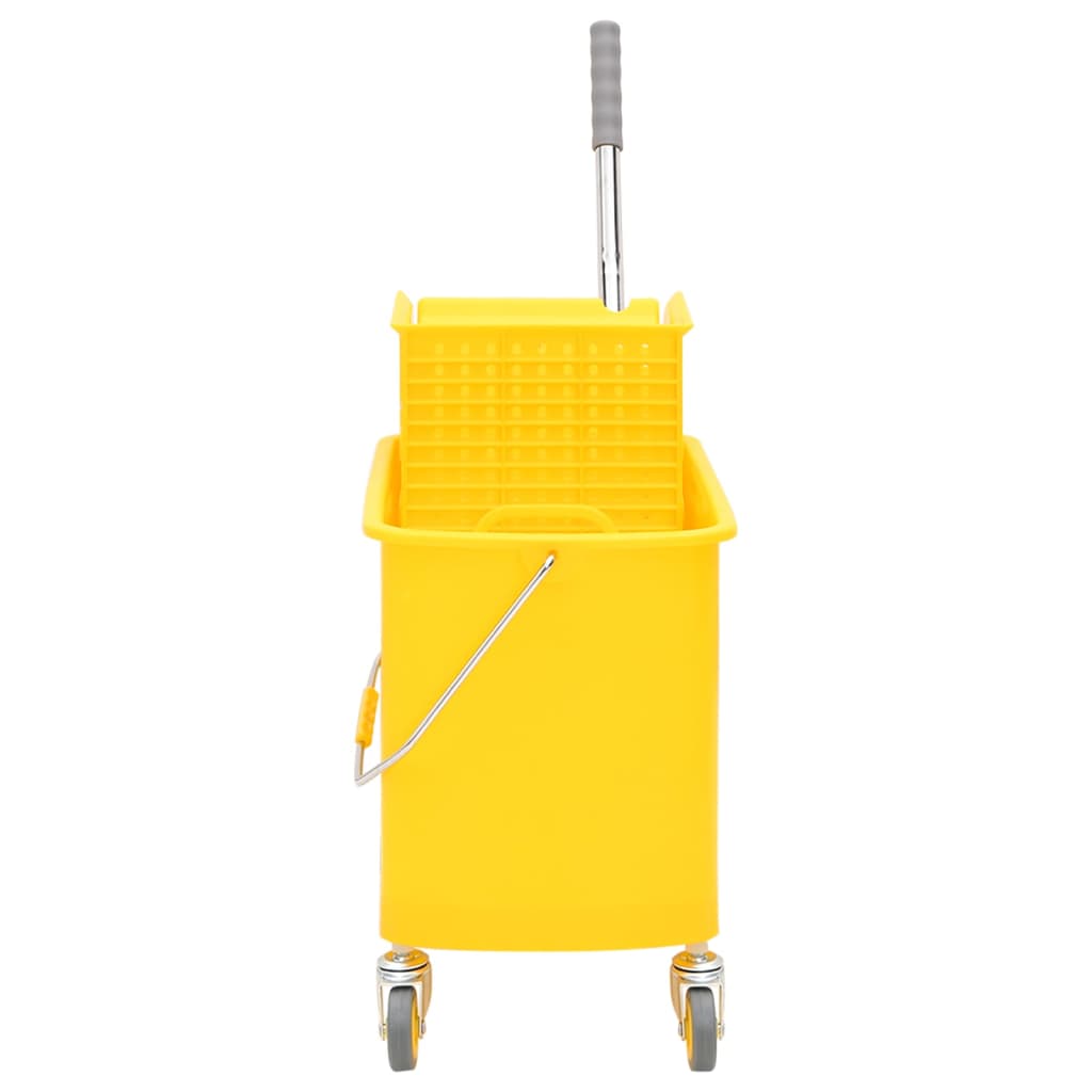 VidaXL Seau à vadrouille avec essoreuse et roulettes 20 L polypropylène jaune