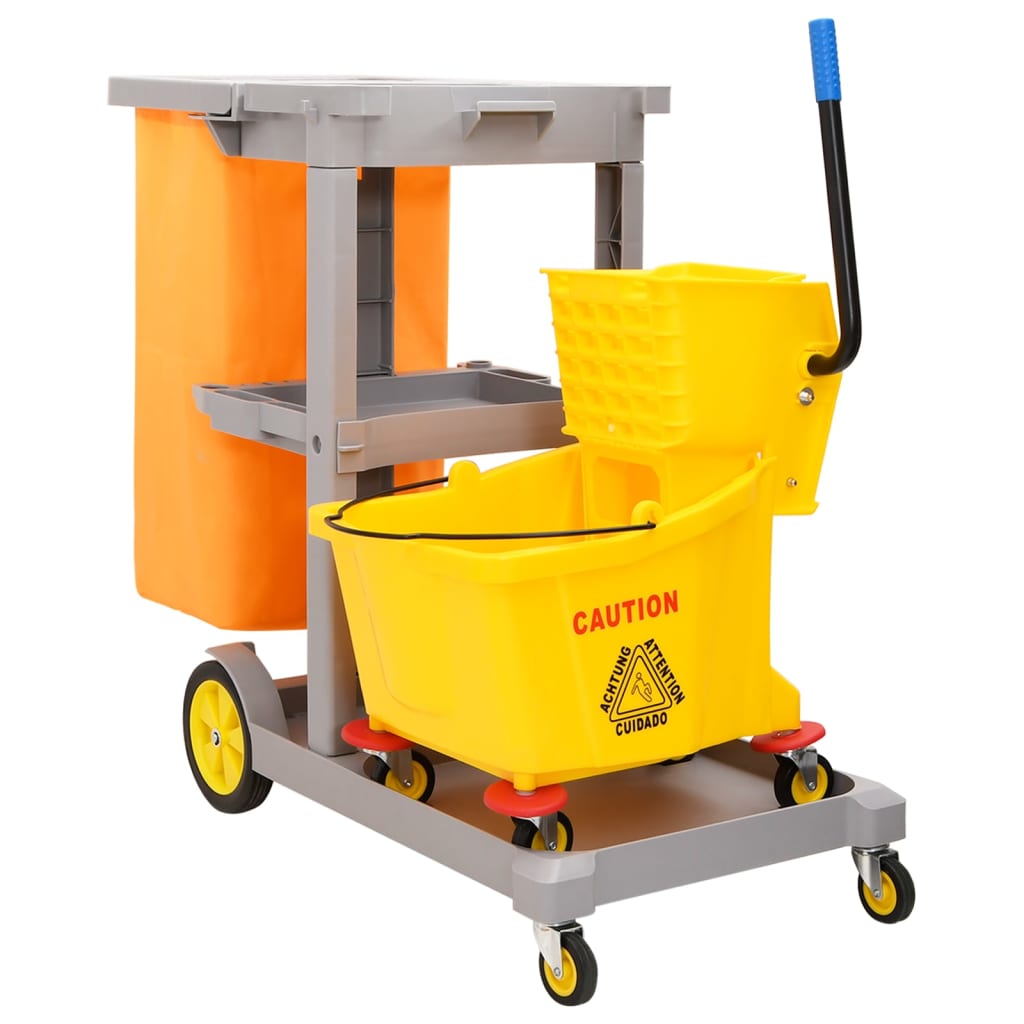 VidaXL Chariot de nettoyage avec seau à vadrouille en polypropylène