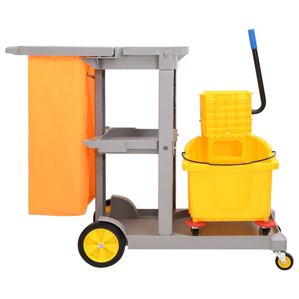 VidaXL Chariot de nettoyage avec seau à vadrouille en polypropylène